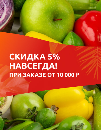 Скидка в 5% навсегда! При заказе от 10 000 рублей
